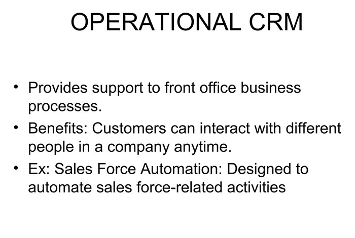 Benefits of Operational CRM Software