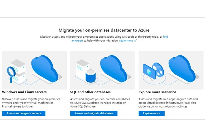 Azure Migrate cloud migration tool