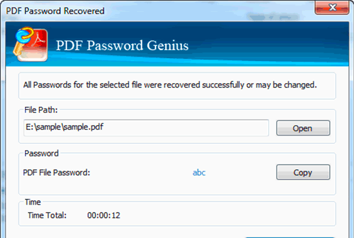 iSunshare PDF Password Genius