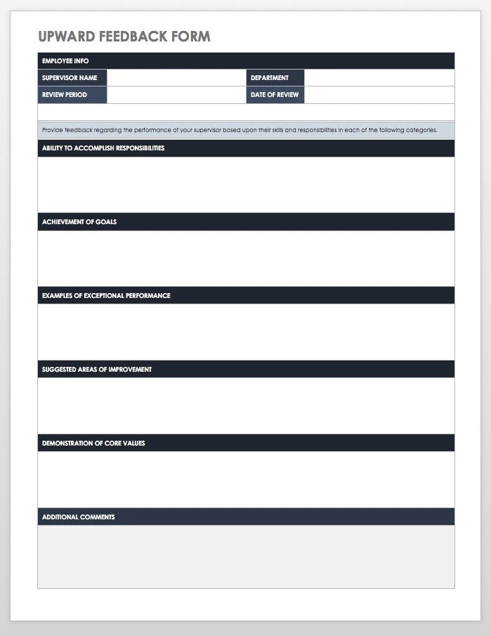 upward feedback form