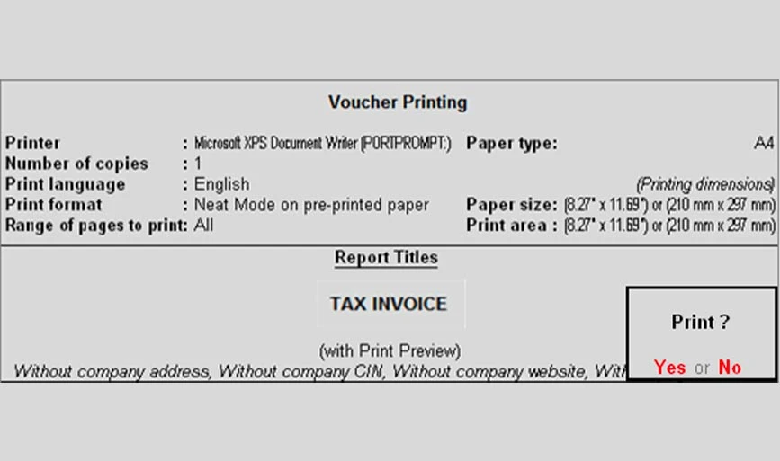 How to Print GST Bills in Tally