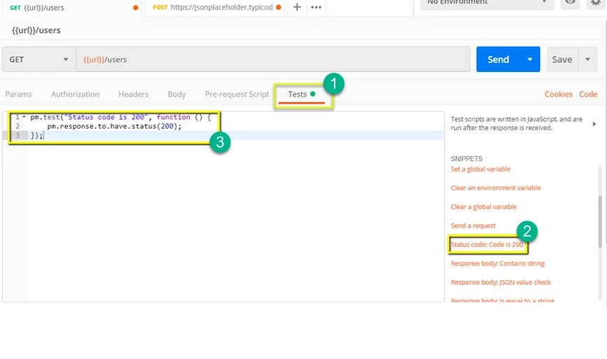 Step 2 of Creating Postman Tests