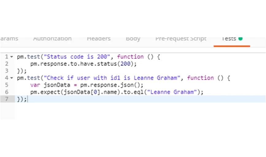 Step 6 of Creating Postman Tests