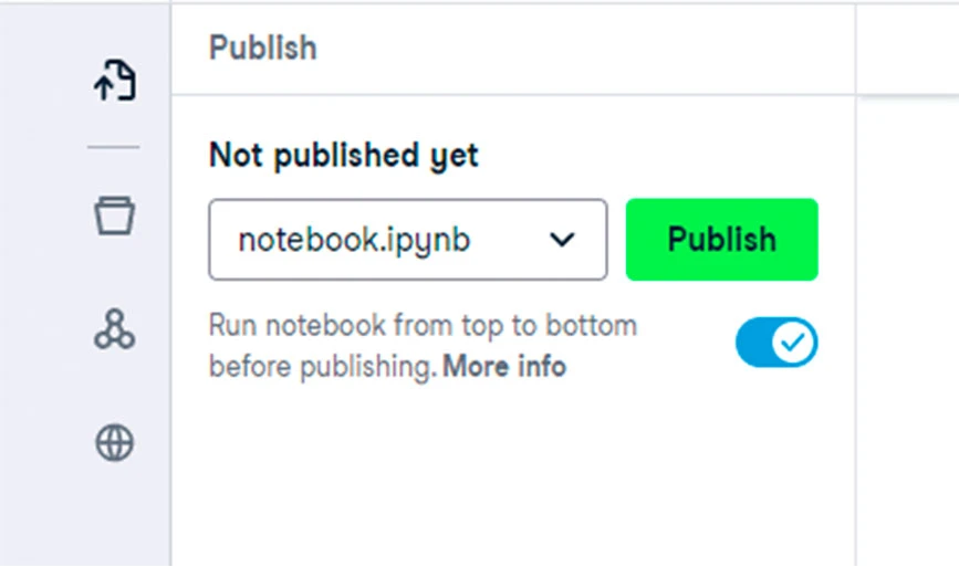 publish your notebook via ‘Publish’ button