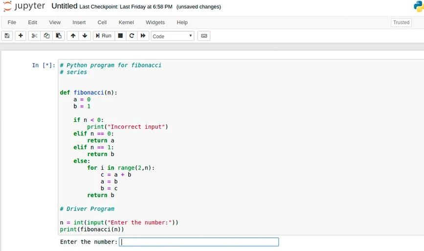 Using Cells in Jupyter: Code Cell