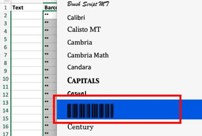 get your required font type