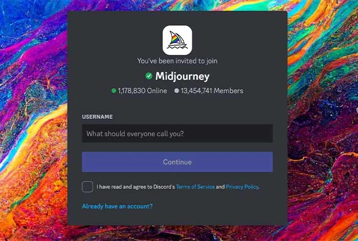 Make Account on Midjourney AI