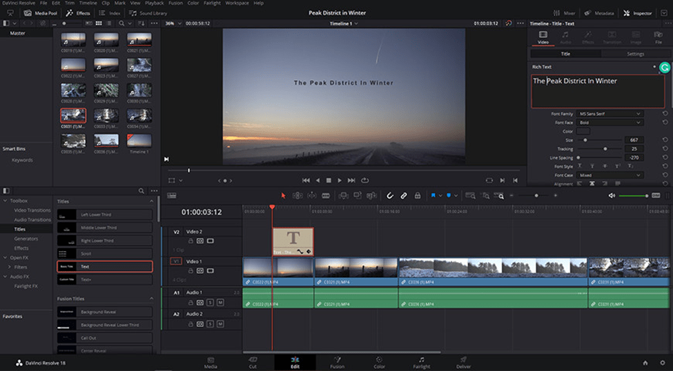 How to Add Titles and Text in DaVinci Resolve