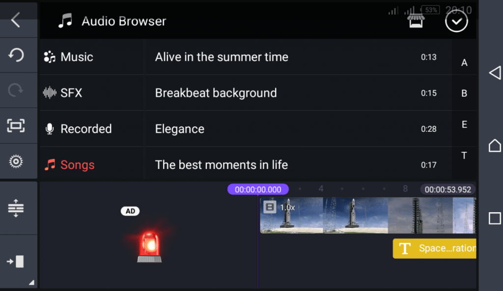 Add Music in KineMaster