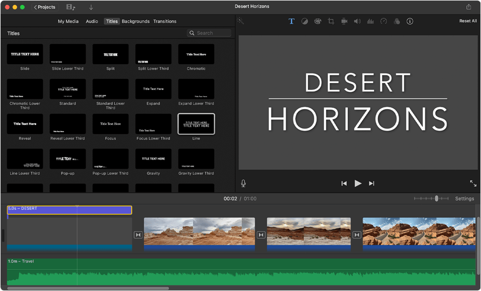 Adding Titles and Text in iMovie