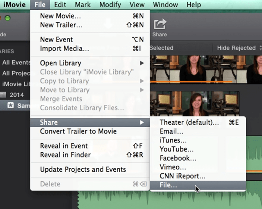 Exporting Your Project in iMovie