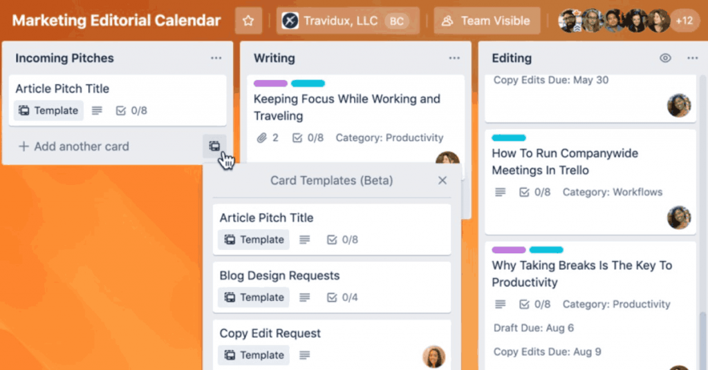 Create Cards in Trello