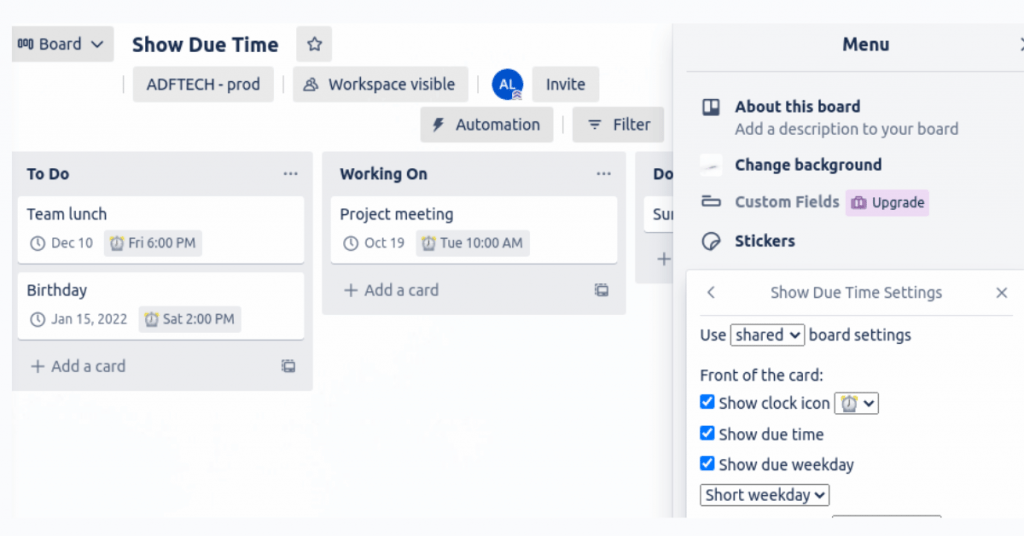  Add Due Dates in Trello Cards