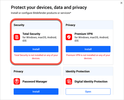 Bitdefender subscriptions