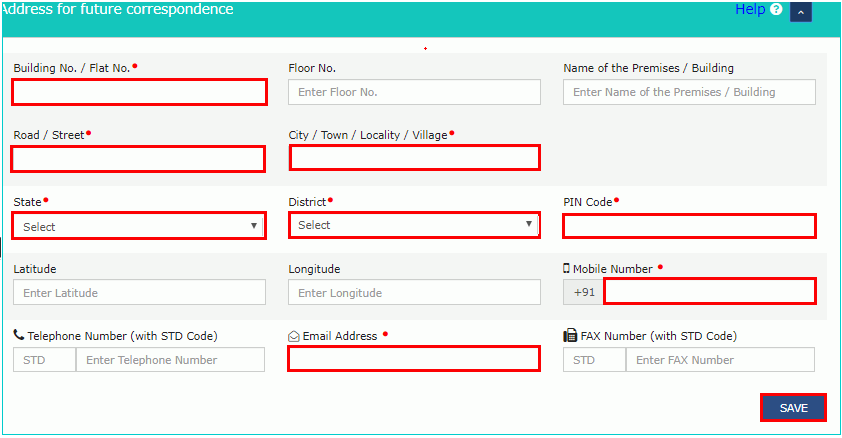 A snapshot of where to update your correspondence address