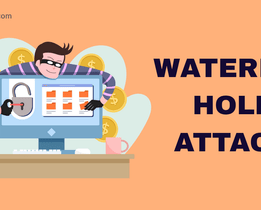 Illustration of a hacker unlocking a computer system representing a watering hole attack with techjockey.com branding