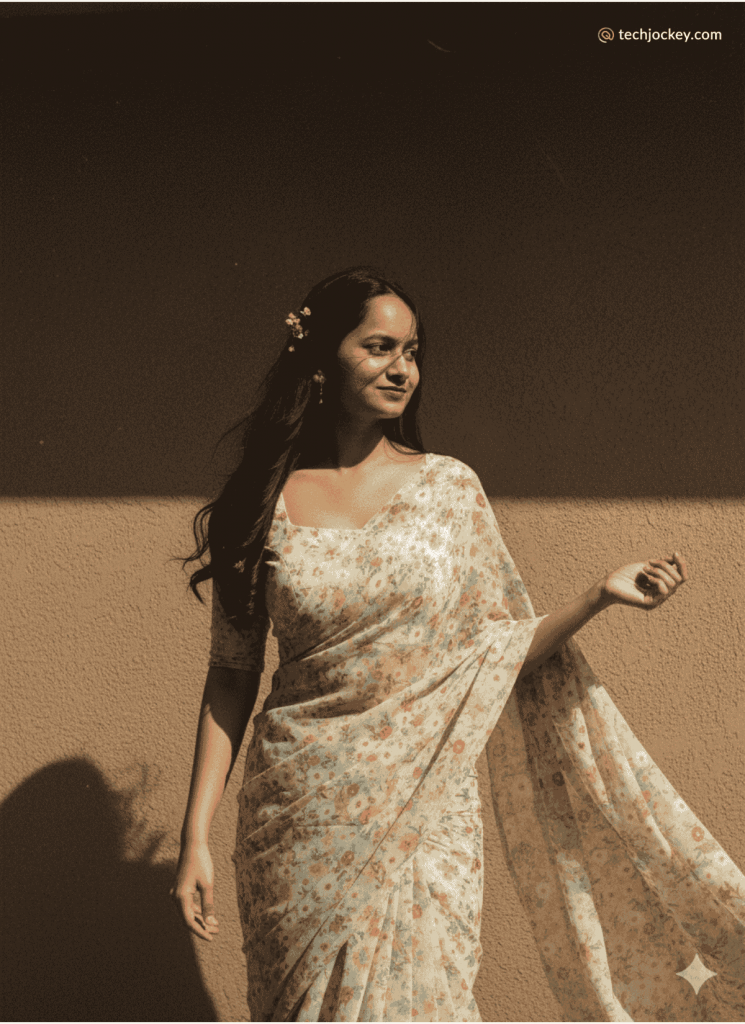 Pinterest-Style Vintage Saree Portraits