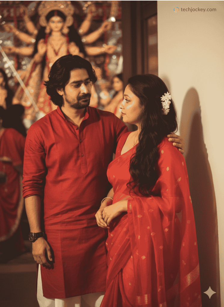 Divine Energy on Couple:Ai retro style prompt 