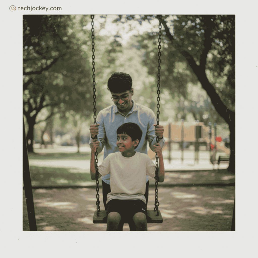 Play with Younger Self on Swing