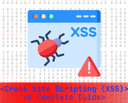 Illustration showing a browser window with an XSS bug icon, representing Cross Site Scripting (XSS) vulnerability and web security risks Techjockey complete guide.