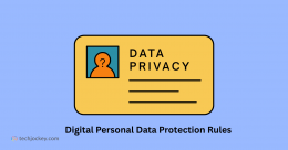 Illustration showing a data privacy ID card symbolizing Digital Personal Data Protection Rules 2025 and data privacy compliance in India.