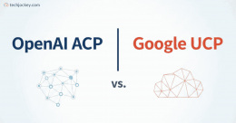 OpenAI ACP vs Google UCP comparison image highlighting the difference between OpenAI Agentic Commerce Protocol and Google Universal Commerce Protocol.