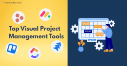 Top visual project management tools illustration showing project boards, timelines, and workflow planning interface