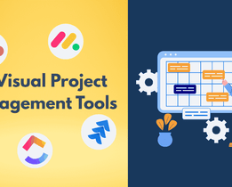 Top visual project management tools illustration showing project boards, timelines, and workflow planning interface