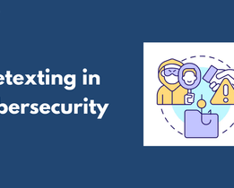 Illustration explaining pretexting in cybersecurity, showing a hacker using fake identity and trust manipulation to perform social engineering attacks.