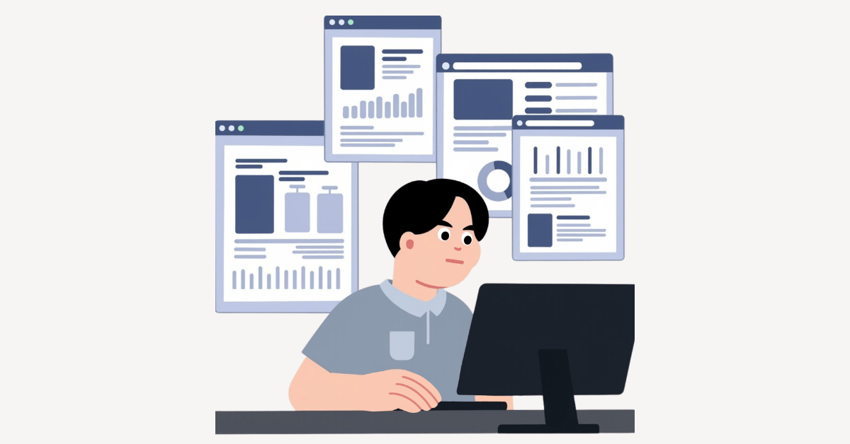 HR professional using HR software dashboard to manage payroll, employee data, analytics, and performance reports.