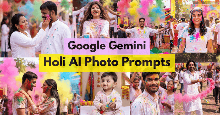16 Best Google Gemini AI Photo Editing Prompts for Holi in 2026-feature image