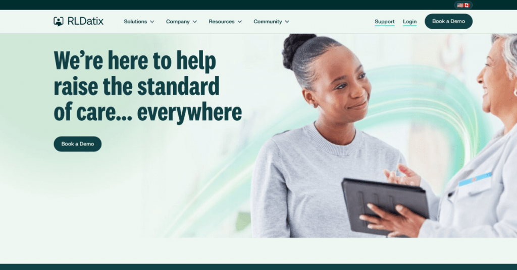 RLDatix healthcare risk management platform highlighting patient safety reporting and clinical risk workflows