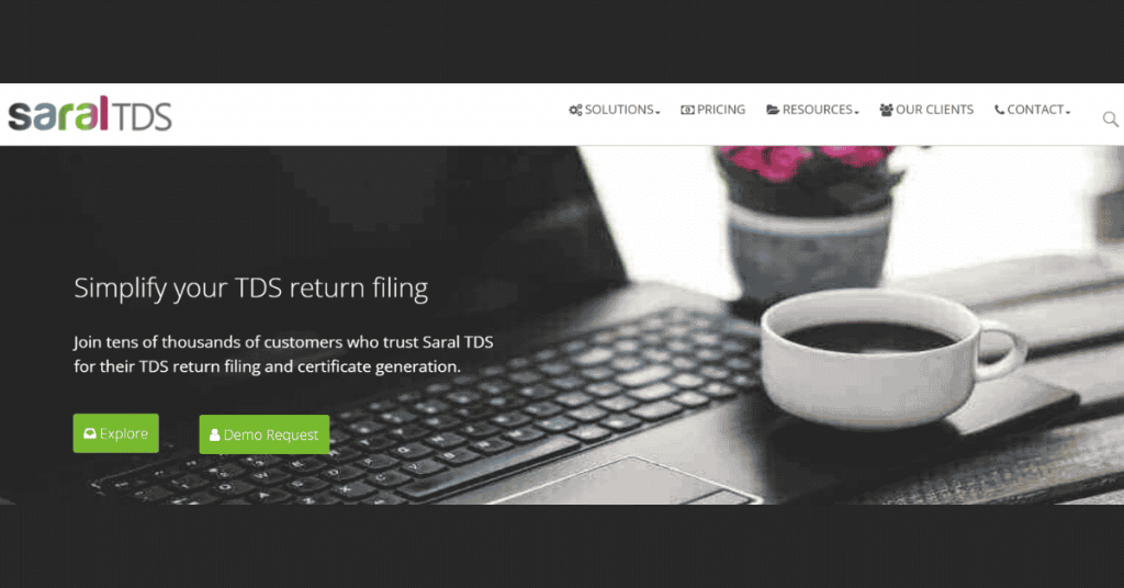 Saral TDS software interface for simplified TDS return filing and certificate generation
