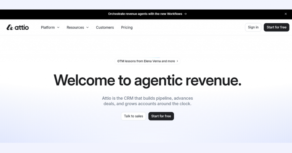 Attio AI-powered CRM for startup revenue growth