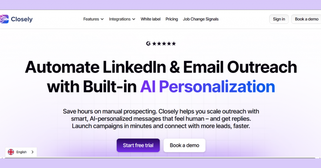 Closely AI-powered LinkedIn and email outreach software