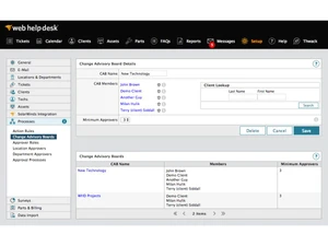 SolarWinds Web Help Desk tickets