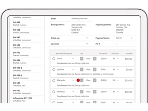 inFlow Inventory Software invoice