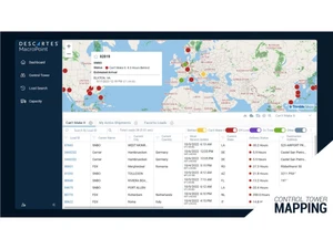 Descartes MacroPoint control tower dashboard