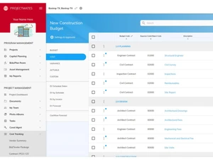 projectmates software-budget