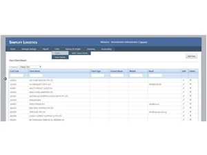 logistics management erp client