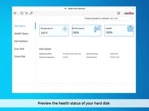 Stellar Data Recovery for Windows Professional-health status