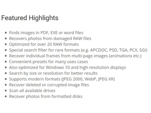 Photo Explosion Photo Recovery-features