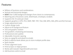 MyProfessional Business Cards 7-features