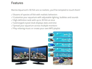 Marine Aquarium Deluxe Screensaver-features