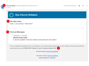 one church software-messages