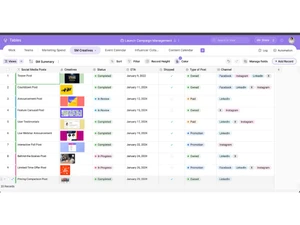 Zoho Tables-grid view