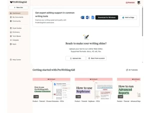 prowritingaid dashboard