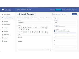 EmailJS Dashboard