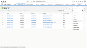 Arka inventory supplier report