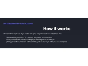 AIscreenwriter How it works
